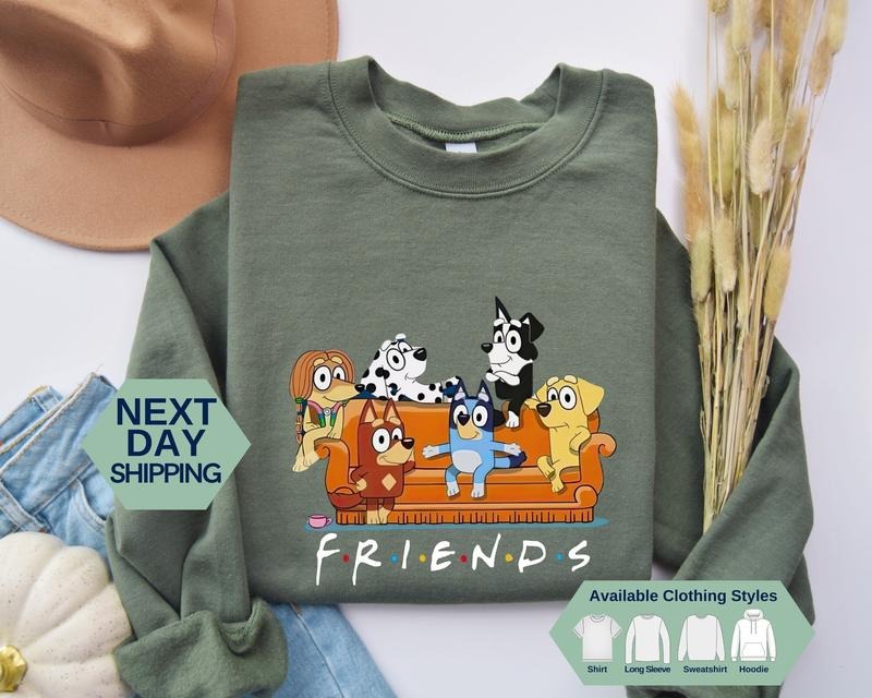 Bluey Family Shirt, Bluey Cartoon Shirt, Bluey Birthday Party  sweater Hoodie, Sweatshirt | UrbanDripWear.com