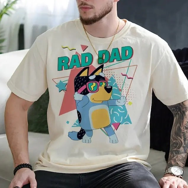Bluey Bandit Rad Dad Shirt Bluey Dad Shirt/ Bluey Bingo Family Shirt/ Bluey Family Shirt/ Cool Dad Club Shirt/ Dad...