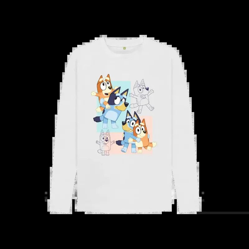 Bluey and Bingo Long Sleeve T-shirt Hoodie, Sweatshirt | UrbanDripWear.com