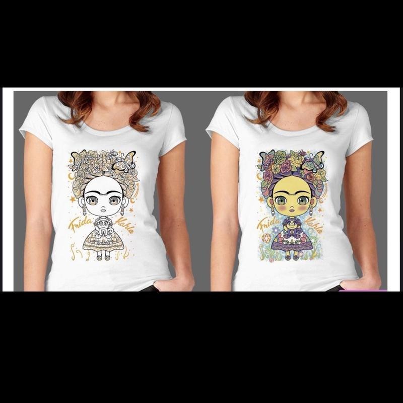 Blusa de Frida para dama. Shirt for women Casual Cotton Hoodie, Sweatshirt | UrbanDripWear.com