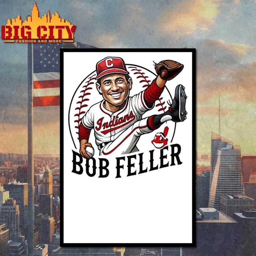 Bob Feller Cleveland Indians Legend caricature Shirt
