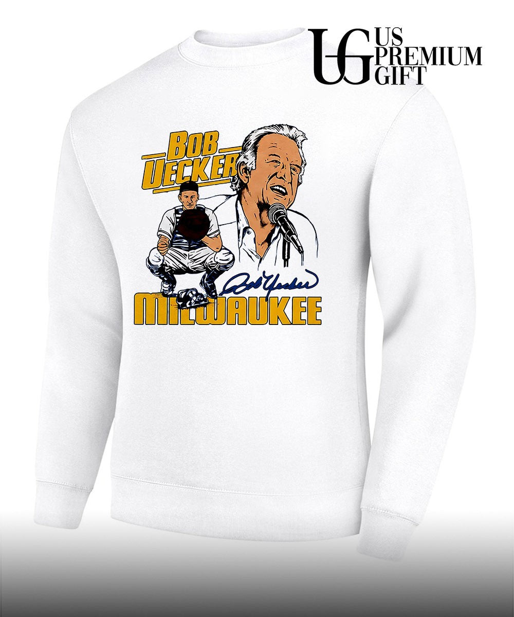 Bob Uecker Milwaukee Brewers Baseball tribute signature shirt