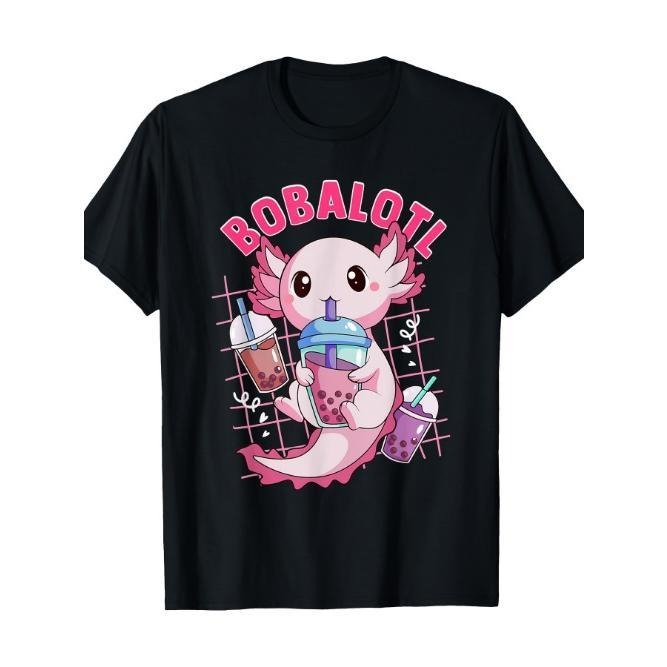 Bobalotl Kawaii Axolotl Drinking Boba Tea Pet Axolotl Lover Mens T-Shirt Made in USA Hoodie, Sweatshirt | UrbanDripWear.com