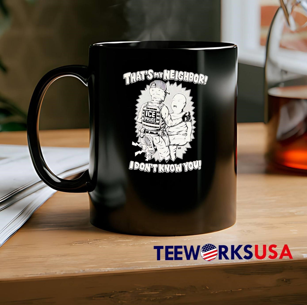 Bobby Hill Kicking ICE Police Agent That Is My Neighbor I Do Not Know You T-Shirt