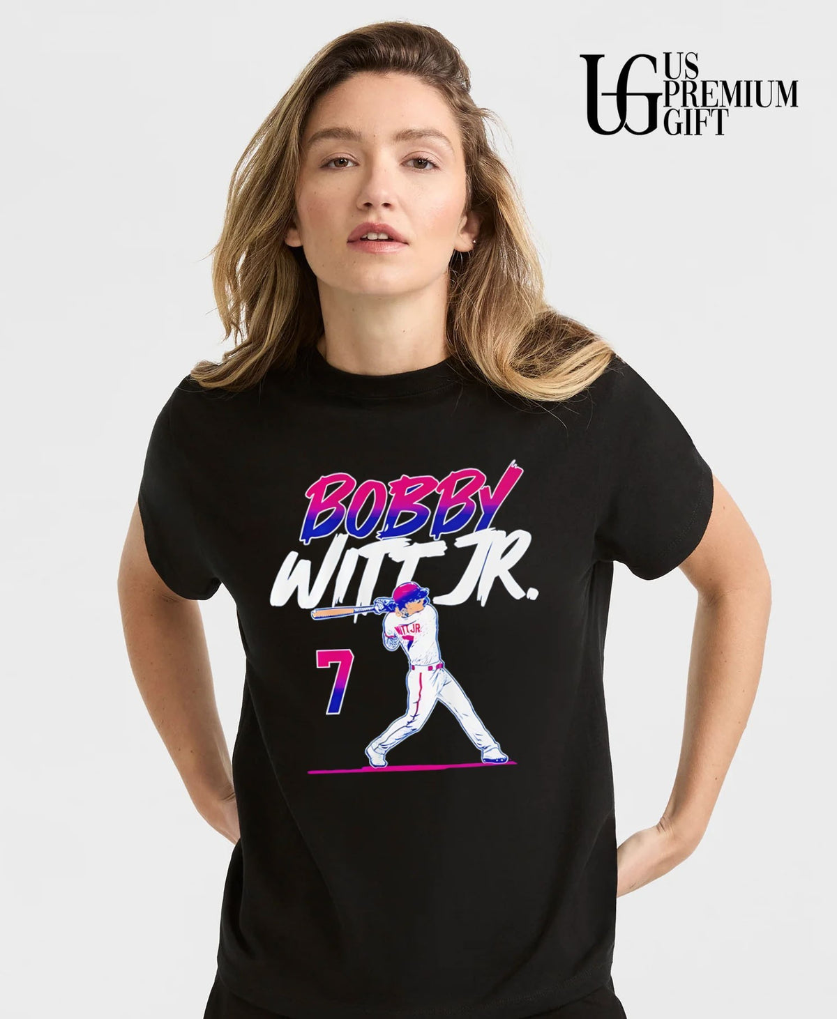 Bobby Witt Jr No 7 Kansas City Royals baseball shirt