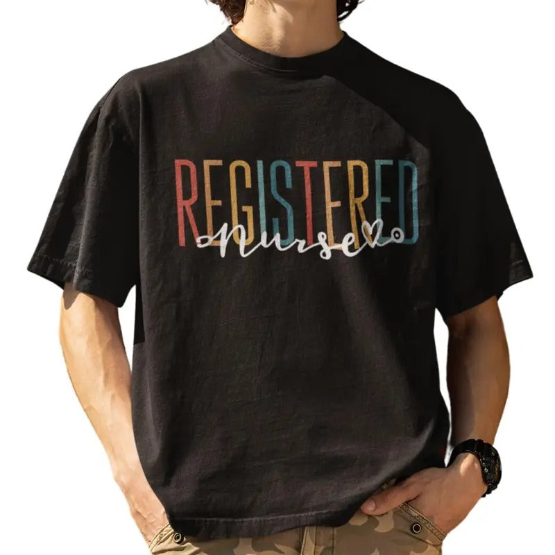 Boho Retro Vintage Registered Nurse Stethoscope Nursing T-Shirt Hoodie, Sweatshirt | UrbanDripWear.com