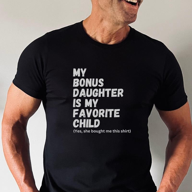 Bonus Dad Fathers Day T Shirt, Unique Stepped Up Dad Shirt, Step Dad Gift For Fathers Day, Stepdad Gift, Unisex Short...