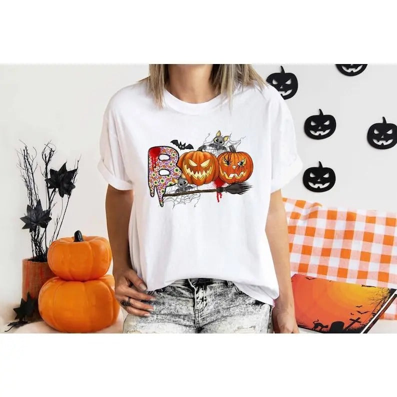 Boo Halloween Shirt, Halloween Gifts, Ghost Shirt, Halloween Costume, Halloween Party Shirt, Boo Shirt for Kids, Funny...