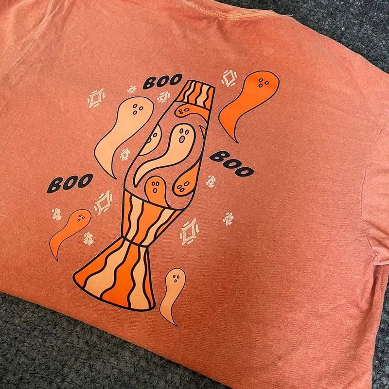 Boo Lava Lamp Comfort Colors Tshirt Hoodie, Sweatshirt | UrbanDripWear.com