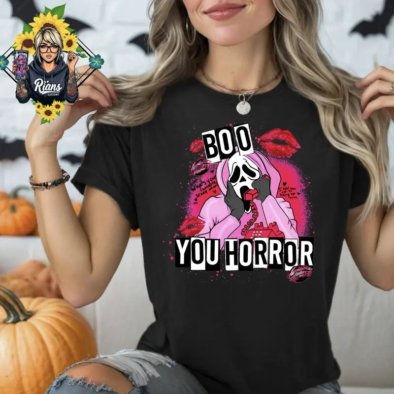 Boo You Horror Unisex Comfort Colors Tshirt Hoodie, Sweatshirt | UrbanDripWear.com