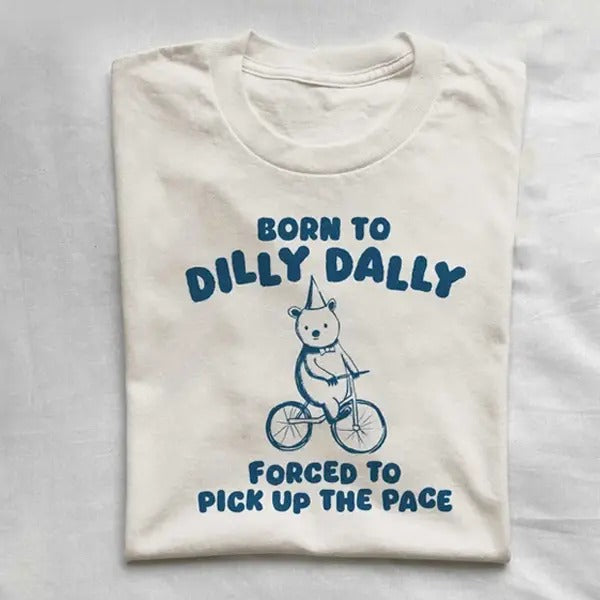 Born To Dilly Dally - Unisex T-Shirt, Forced To Pick Up The Pace T-shirt, Funny Sloth Tee, Sloth Shirt, Cute Trendy Self...