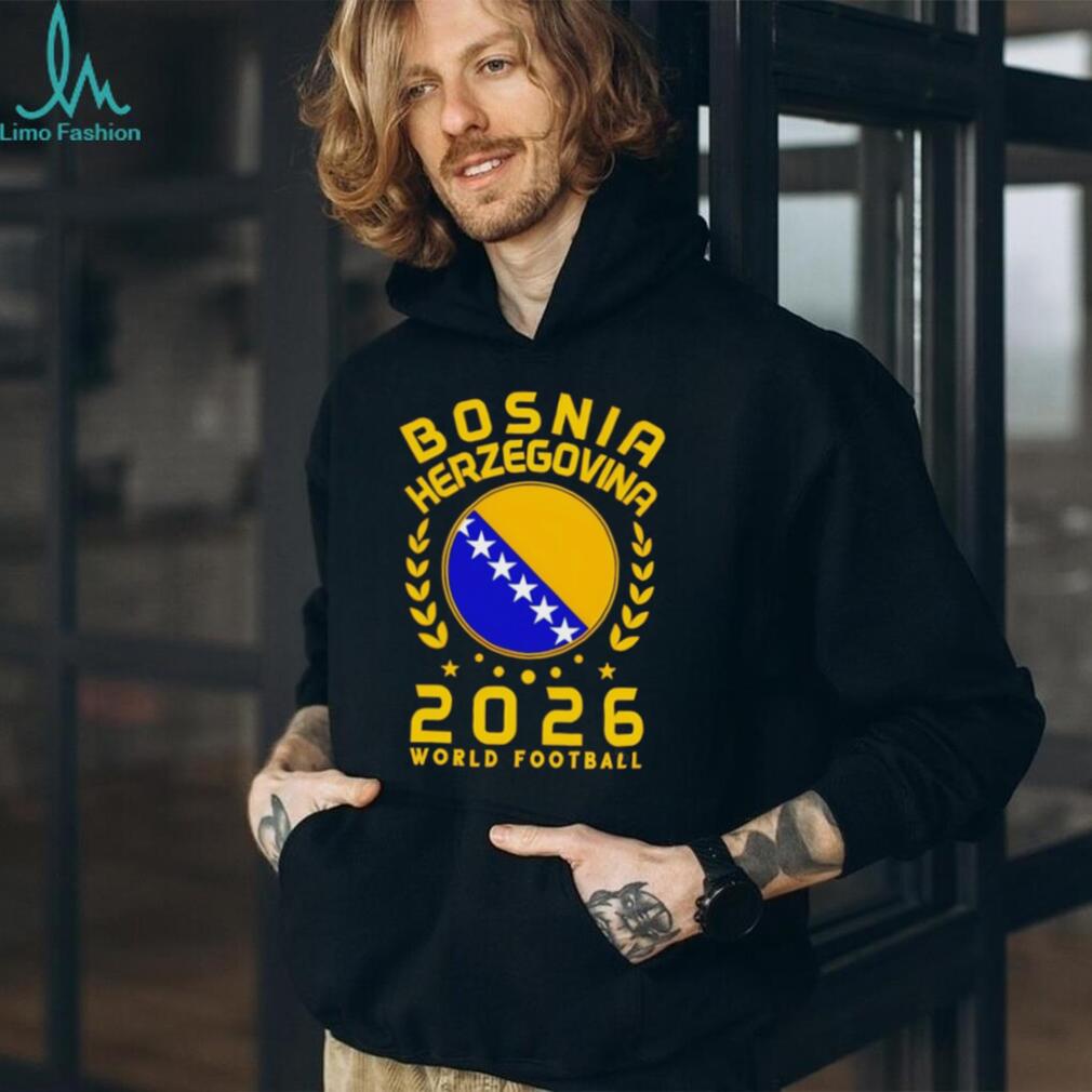 Bosnia Herzegovina 2026 World Football Crest Soccer Fan T Shirt