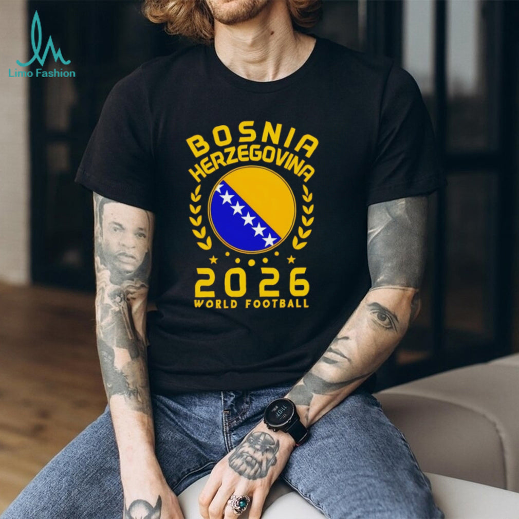 Bosnia Herzegovina 2026 World Football Crest Soccer Fan T Shirt
