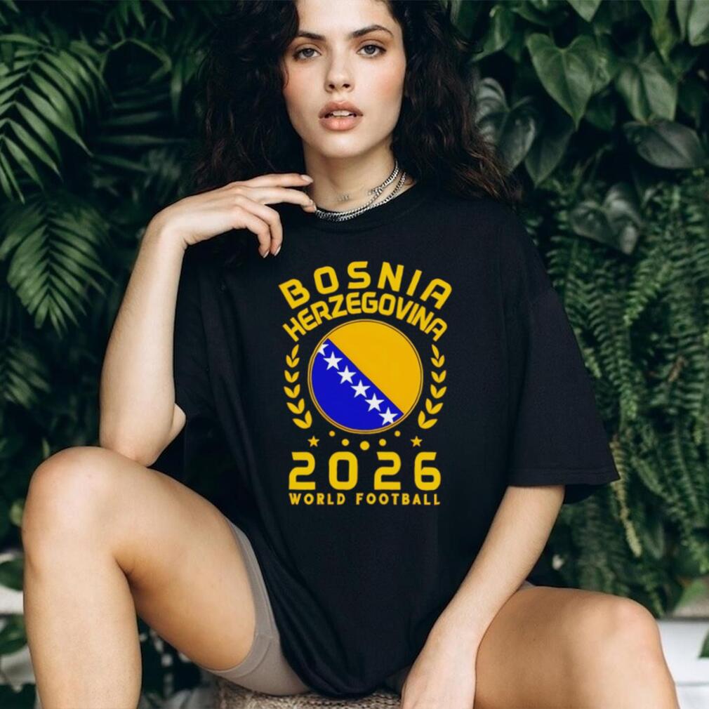 Bosnia Herzegovina 2026 World Football Crest Soccer Fan T Shirt