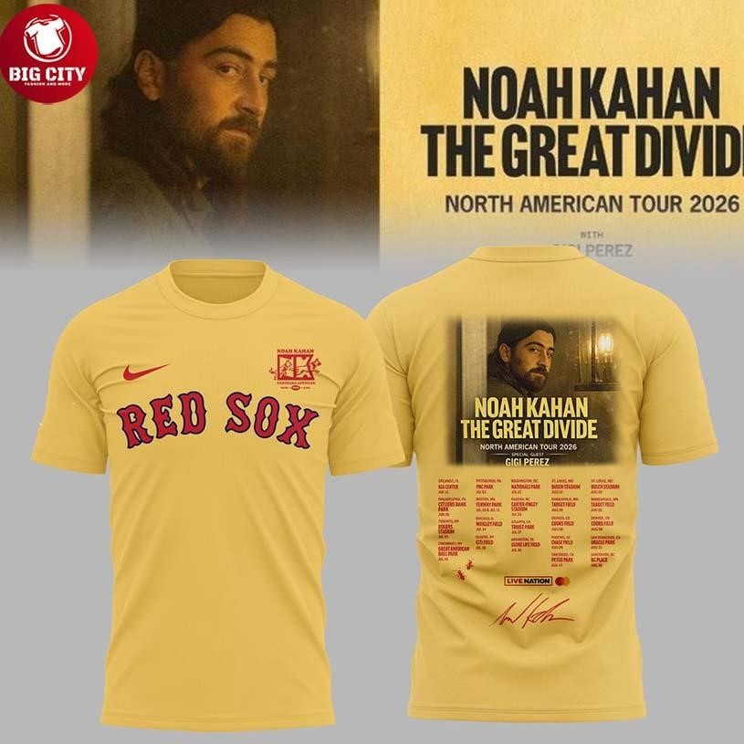 Boston Red Sox x Noah Kahan North America Tour 2026 Two Sided Shirt