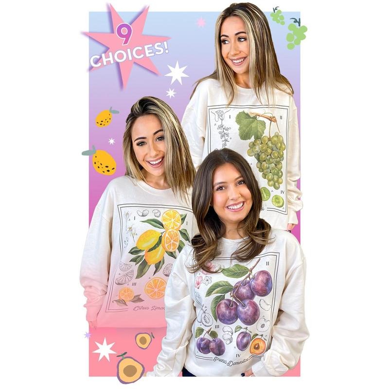 Botanical Fruit Graphic Sweatshirt Tik Tok T-Shirts, Hoodie | UrbanDripWear.com