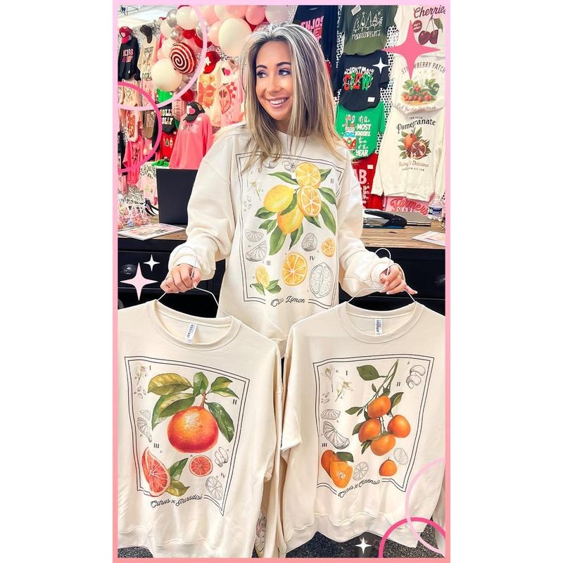 Botanical Fruit Graphic Sweatshirt T-Shirts, Hoodie | UrbanDripWear.com