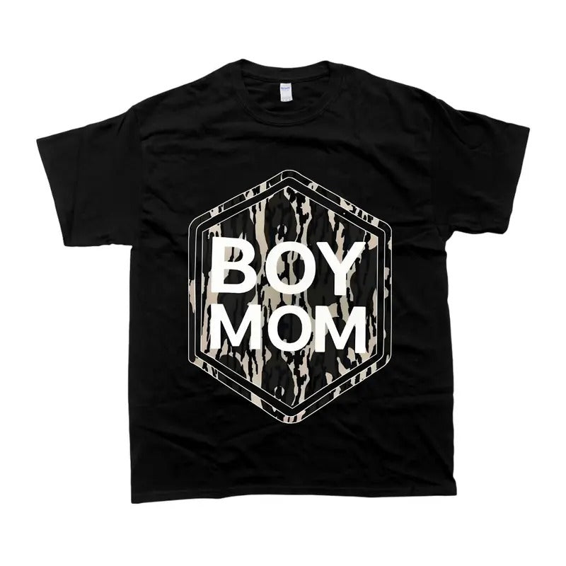 Bottomland Boy Mom Camoflauge Pattern Unisex Tshirt Top Hoodie, Sweatshirt | UrbanDripWear.com