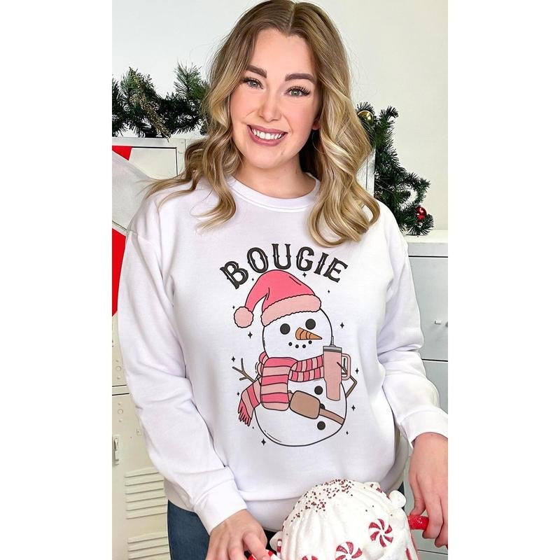 Bougie Slay Snow Girl Graphic Sweatshirt T-Shirts, Hoodie | UrbanDripWear.com