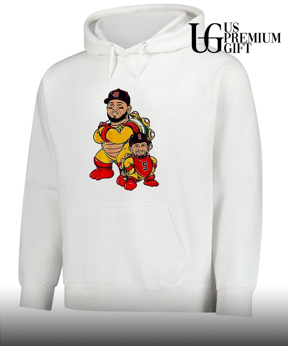 Bowser & Mini Bowser Willson Contreras and Caleb Durbin Boston Red Sox baseball shirt