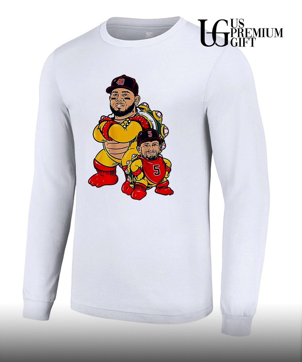 Bowser & Mini Bowser Willson Contreras and Caleb Durbin Boston Red Sox baseball shirt