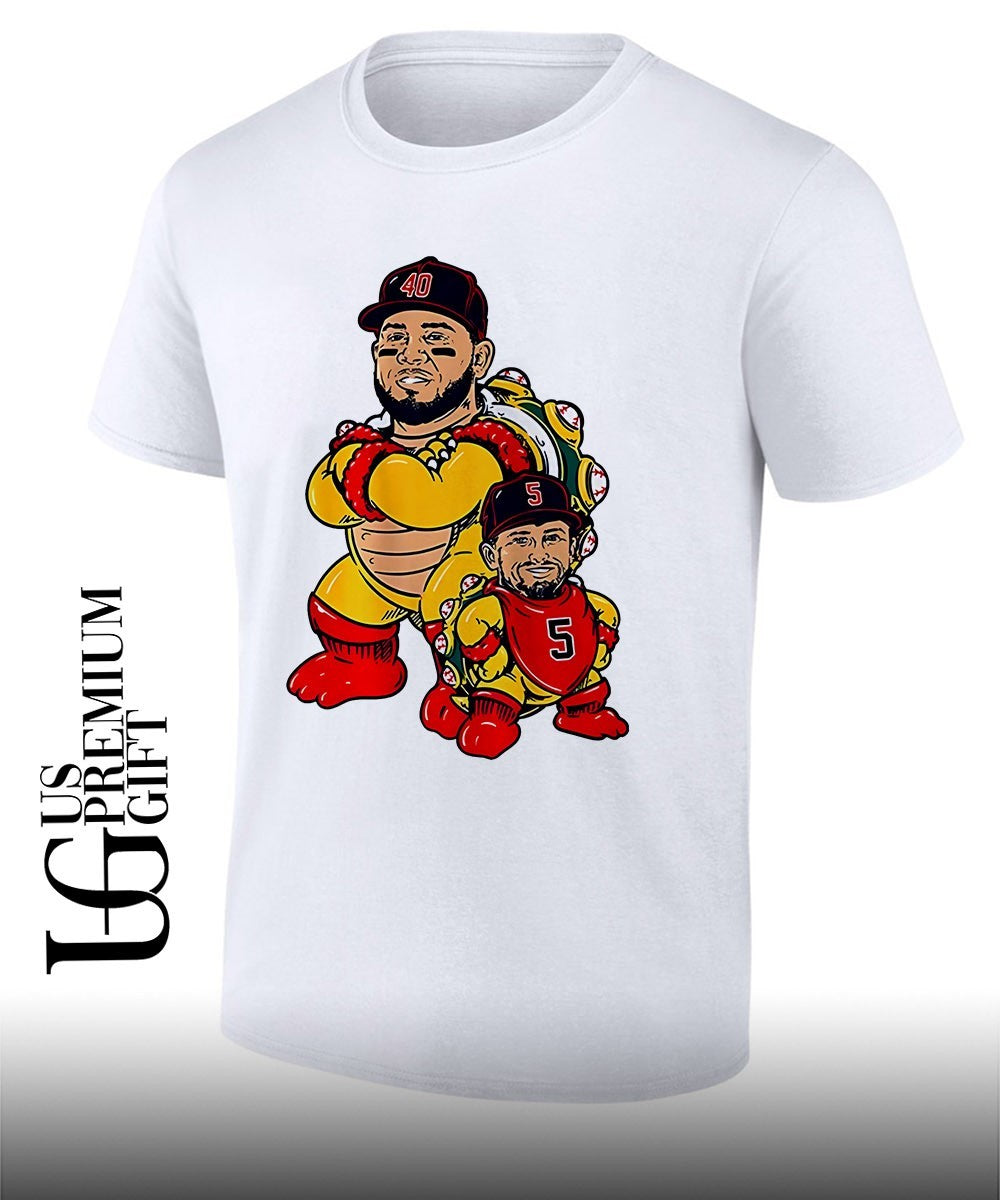 Bowser & Mini Bowser Willson Contreras and Caleb Durbin Boston Red Sox baseball shirt