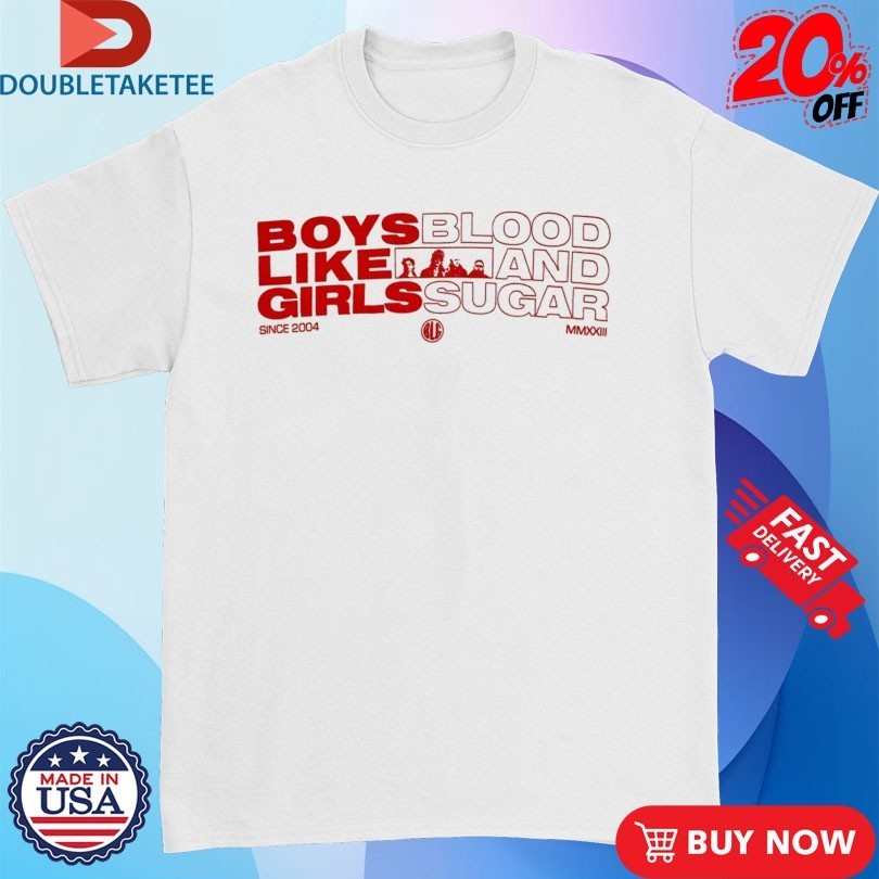 Boys Like Girls Blood And Sugar Since 2004 Text Block Shirts