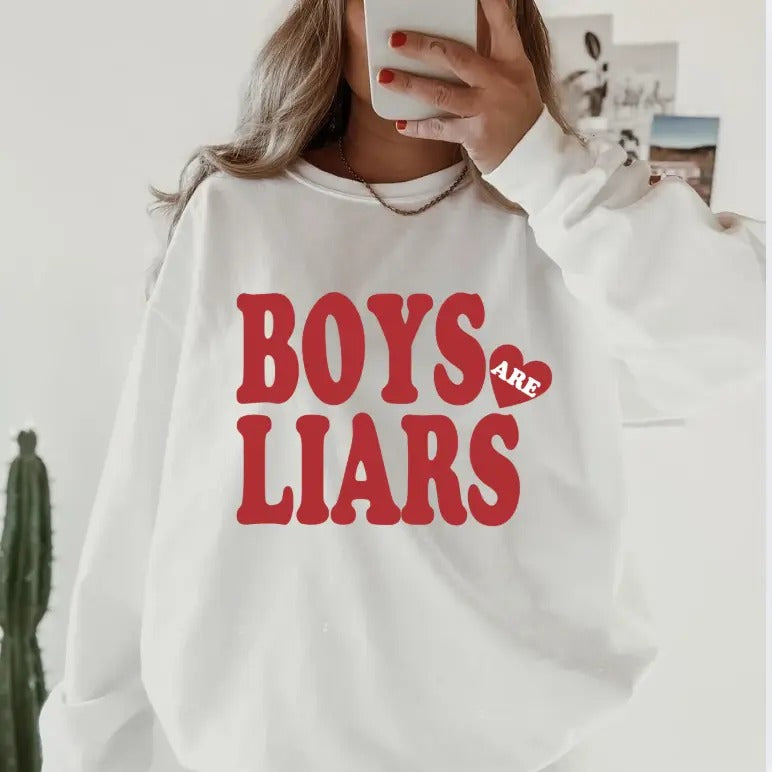 Boys are liars Sweatshirt,  Christmas Graphic Sweatshirt for Men and Women - Pullover, Comfortable T-Shirts, Hoodie