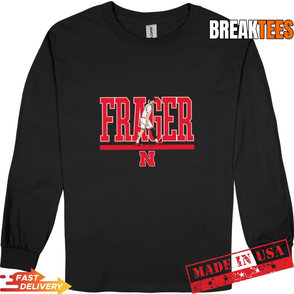 Braden Frager Name Pose Nebraska Cornhuskers Basketball Shirt