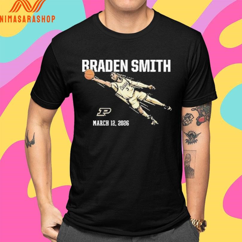 Braden Smith March 12 2026 Purdue Boilermakers Men’s Basketball Shirts