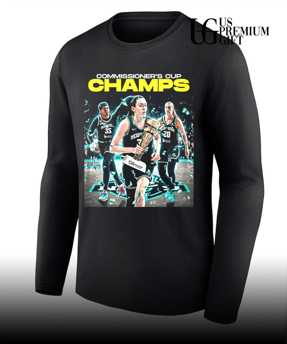 Breanna Stewart Sabrina Ionescu Jonquel Jones New York Liberty WNBA Commissioner’s Cup Champs 2026 shirt