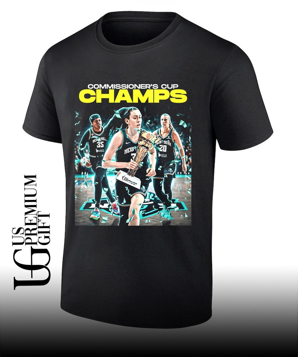 Breanna Stewart Sabrina Ionescu Jonquel Jones New York Liberty WNBA Commissioner’s Cup Champs 2026 shirt