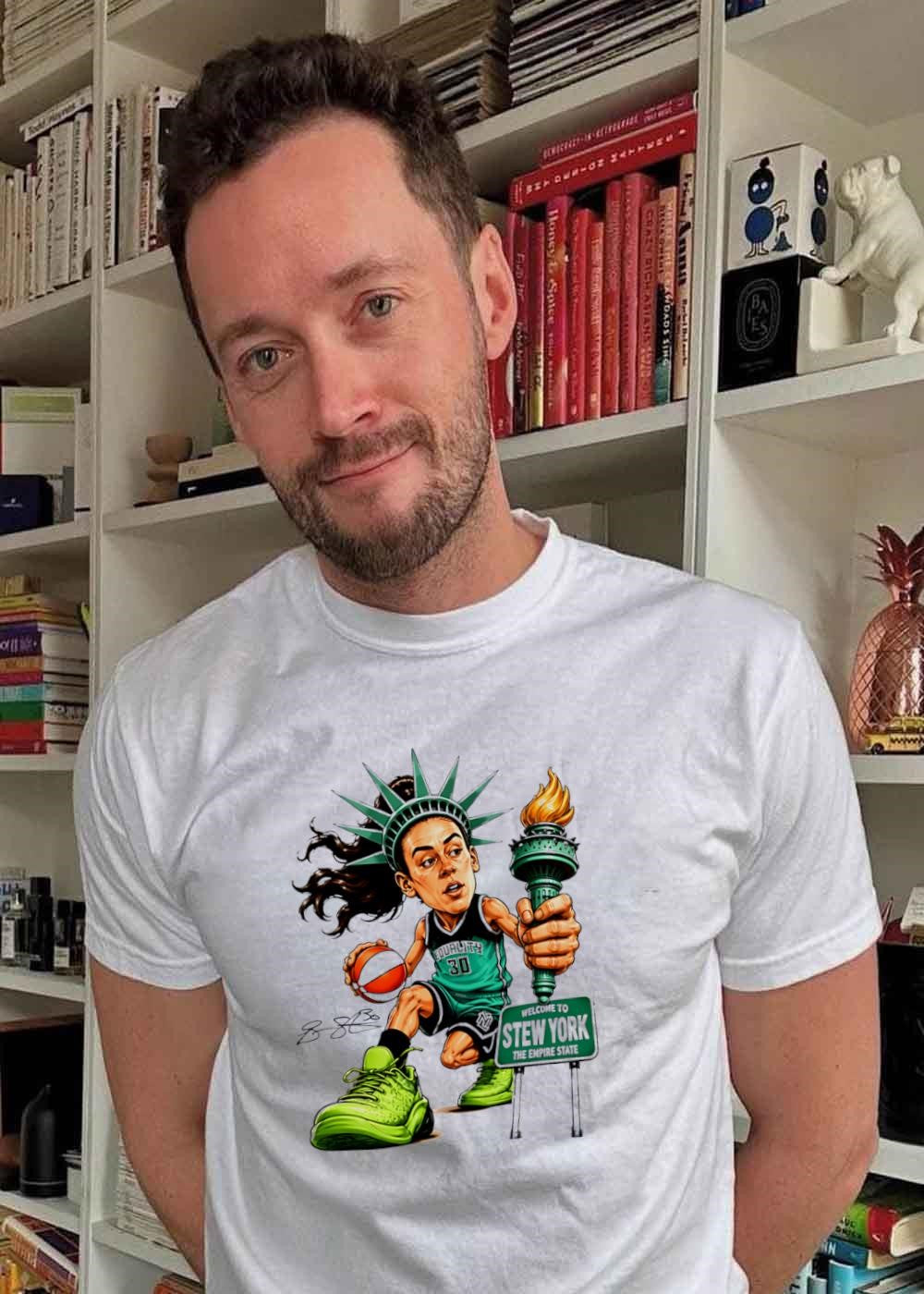 Breanna Stewart Statue of Liberty Playing Basketball Equality 30 Welcome to Stew York The Empire State T-Shirt