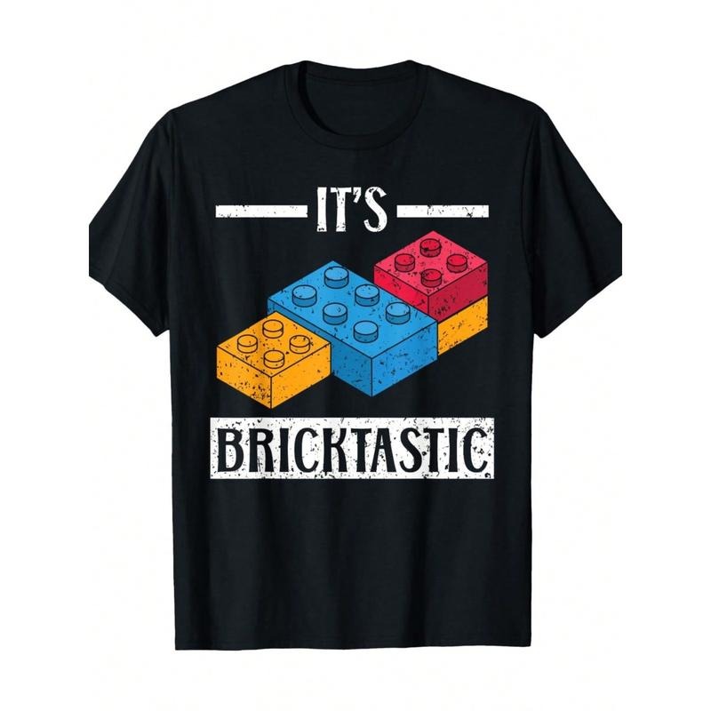 Bricktastic Master Architect - Cotton Men's Short Sleeve T-Shirt | Casual And Comfortable, Geometric Design Menswear Top...
