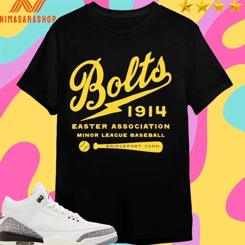 Bridgeport Bolts 1914 Easter Association Minor League Baseball Bridgeport Conn Shirts