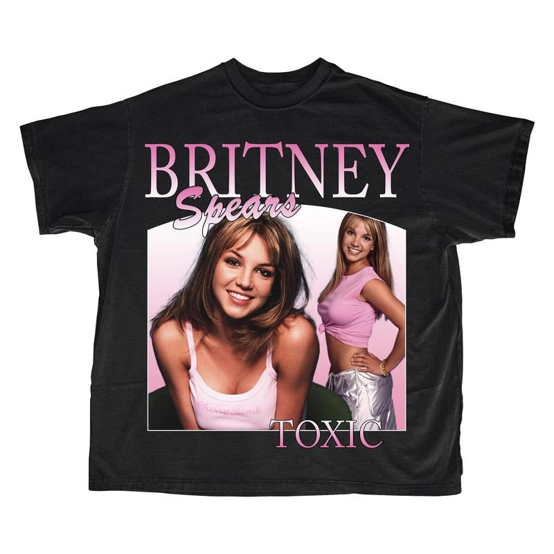 " Britney Spears " T-Shirt Print Short Sleeve T-Shirt Fit Top Womenswear Collar Underwear Women Lady Tshirt Comfort Streetwear