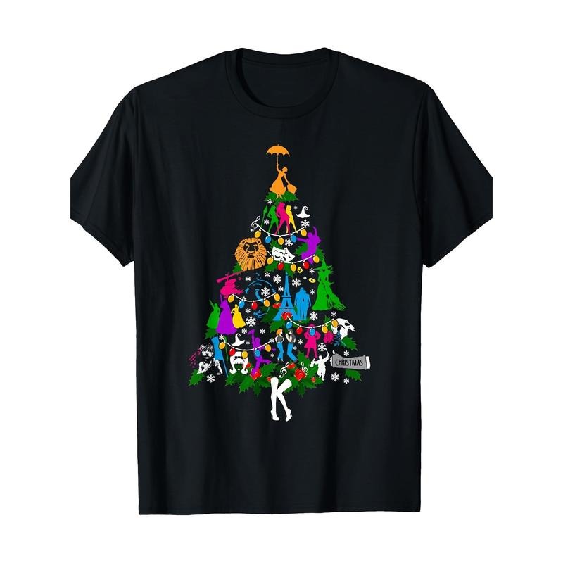 Broadway Musical Theater Christmas Tree T-Shirt-220g 100% Cotton made in usa Hoodie, Sweatshirt | UrbanDripWear.com