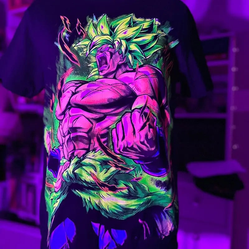 Broly Tee Cotton Black Casual Tshirt Hoodie, Sweatshirt | UrbanDripWear.com