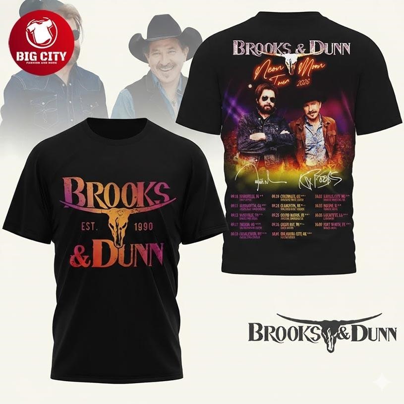 Brooks And Dunn Neon Moon Tour 2026 Two Sided Shirt