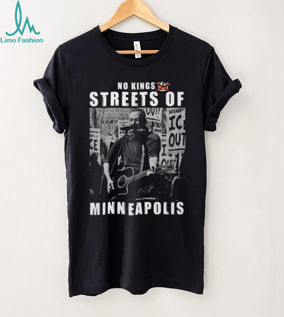 Bruce SpringsT Shirtn No Kings Streets of Minneapolis Concert T Shirt