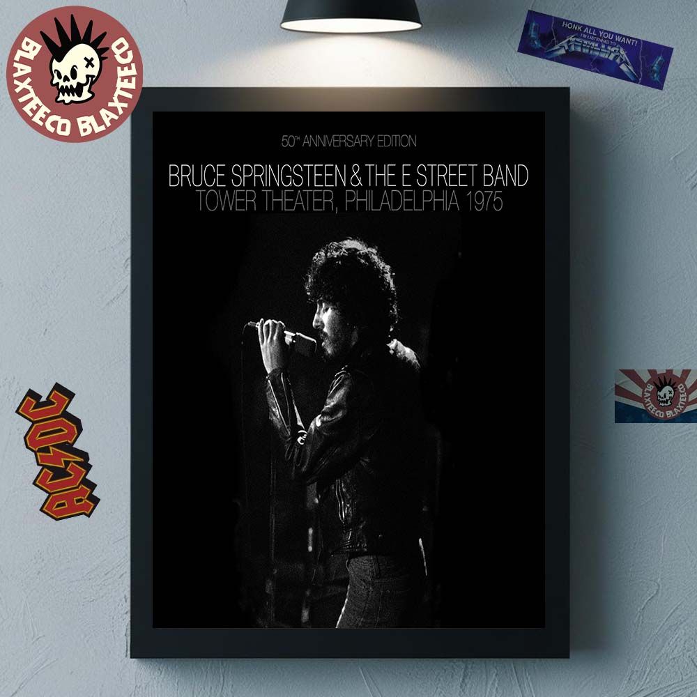 Bruce Springsteen And The E Street Band Legendary New Years Eve 1975 50th Anniversary Edition In Philadelphia At Tower Theater Poster Canvas
