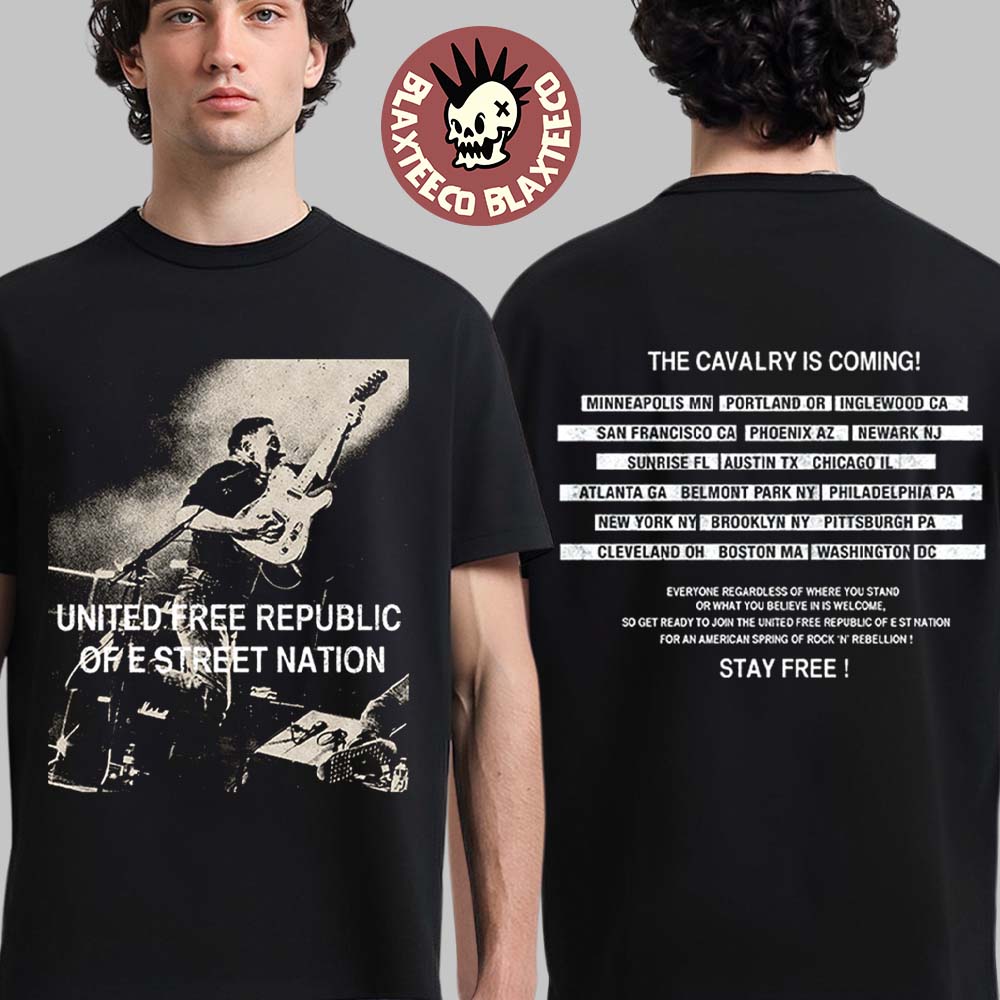 Bruce Springsteen Land Of Hope And Dreams American Tour 2026 Merch United Free Republic T-Shirt