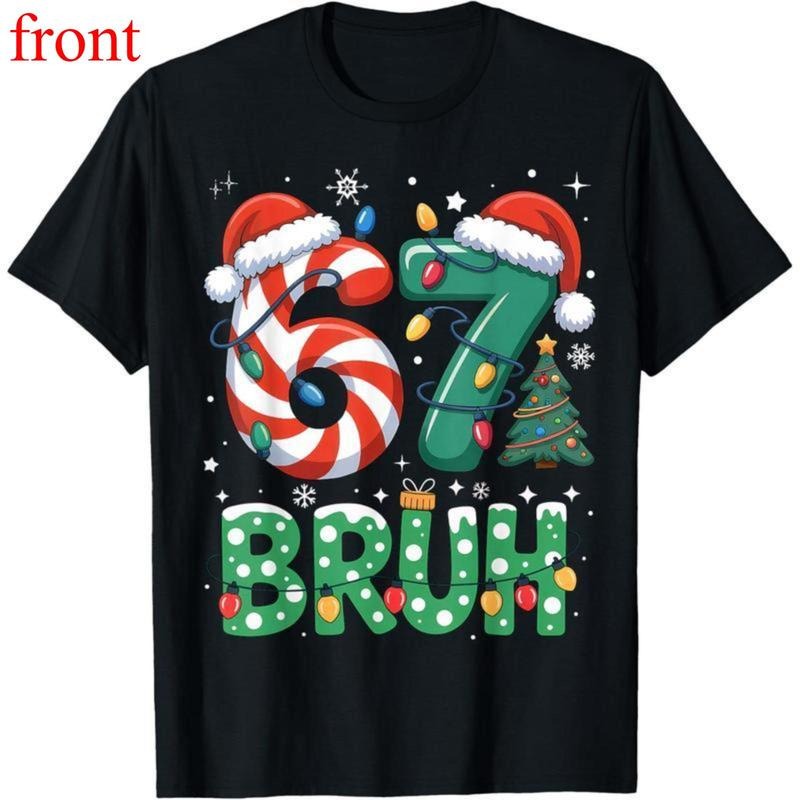 Bruh 67 Six Seven 6 7 Meme Christmas Funny Unisex T-Shirt Hoodie, Sweatshirt | UrbanDripWear.com