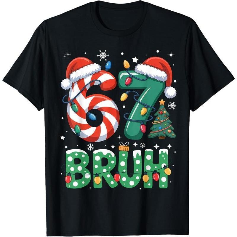 Bruh 67 Six Seven 6 7 Meme Christmas Funny adult T-Shirt Hoodie, Sweatshirt | UrbanDripWear.com