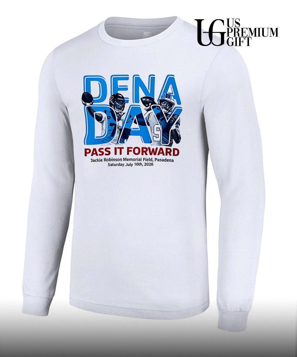 Bryce Young and CJ Stroud wearing Dena Day Pass It Forward Carolina Panthers 2026 shirt