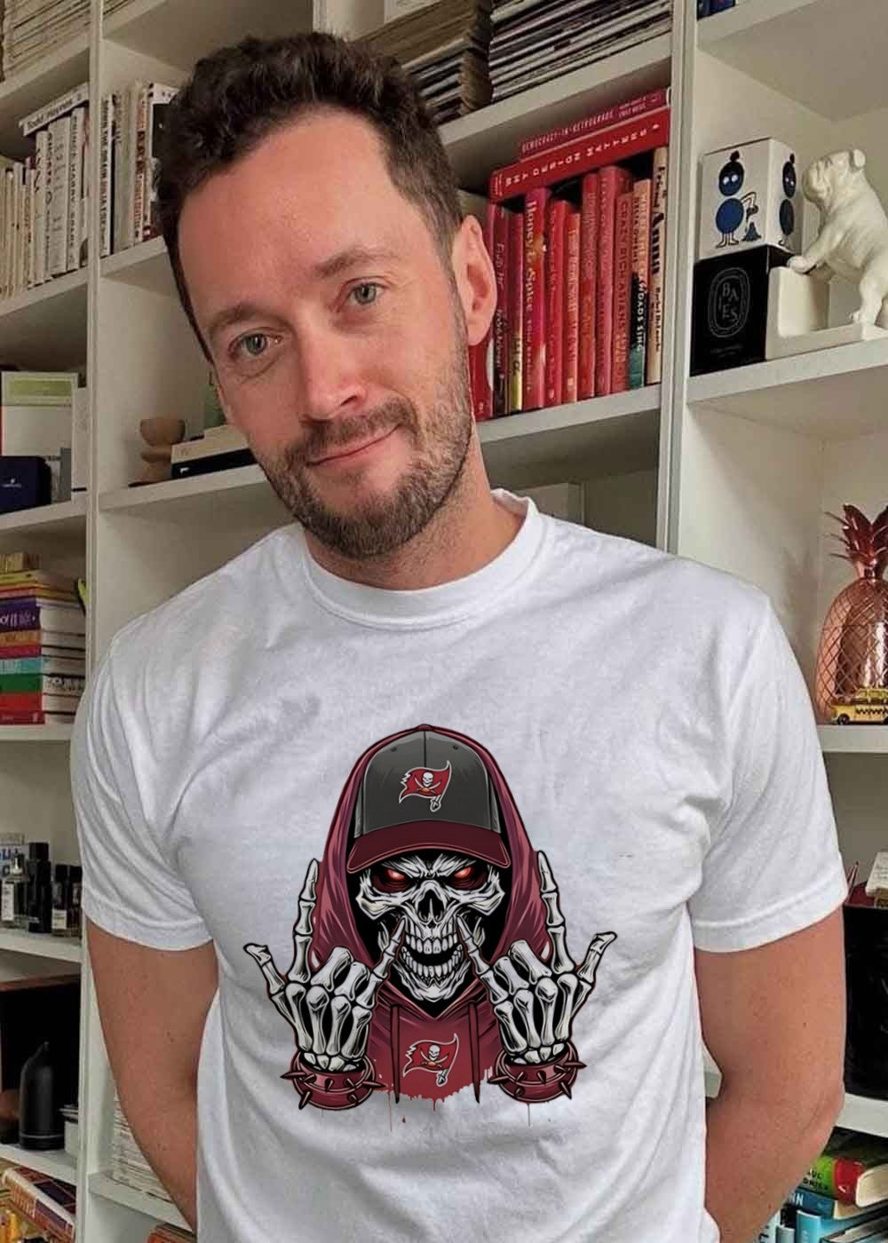 Buccaneers Skeleton Hooded Graphic Rock On Buccaneers T-Shirt