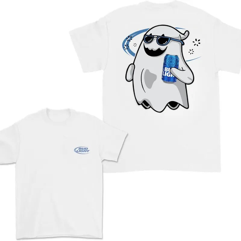 Bud Light Ghost Halloween 2 Sided T-Shirt, Bud Light Shirt For Men And Women, Halloween Trendy Shirt Hoodie, Sweatshirt