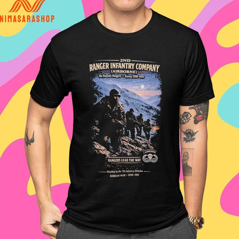 Buffalo Rangers 2nd Ranger Infantry Company Airborne The Buffalo Rangers Korea 1950-1951 Shirts