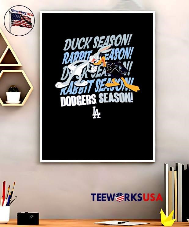 Bugs Bunny Daffy Duck Duck Season Rabbit Season Dodgers Team shirt