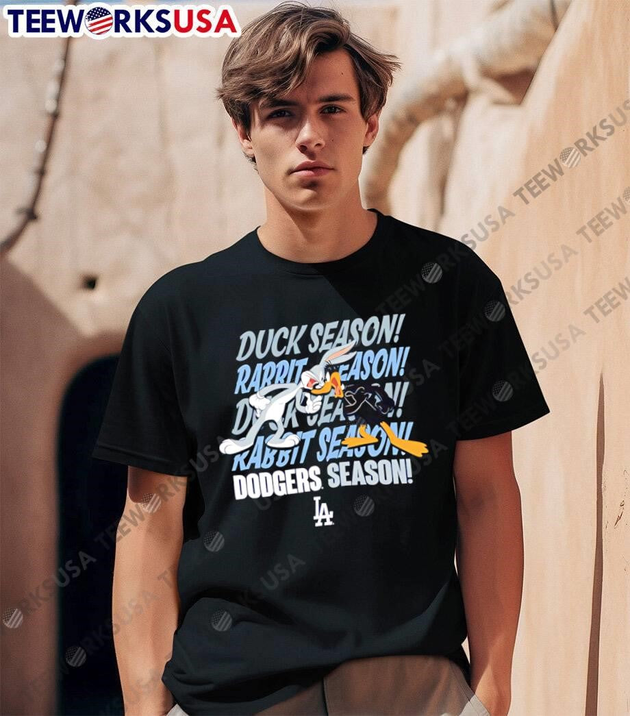 Bugs Bunny Daffy Duck Duck Season Rabbit Season Dodgers Team shirt